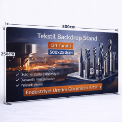 Tekstil Backdrop Stand 500x250cm Düz