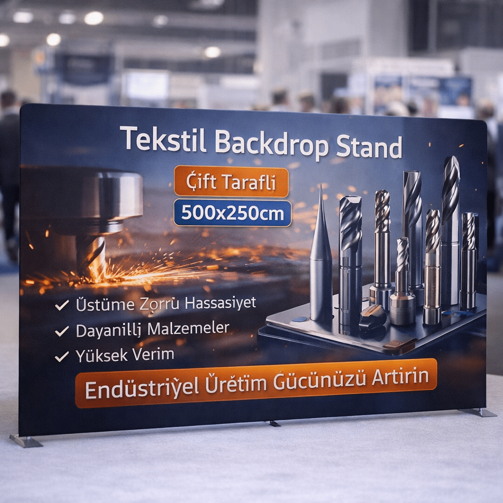 Tekstil Backdrop Stand 500x250cm Düz 3 Tekstil Backdrop Stand 500x250cm Düz