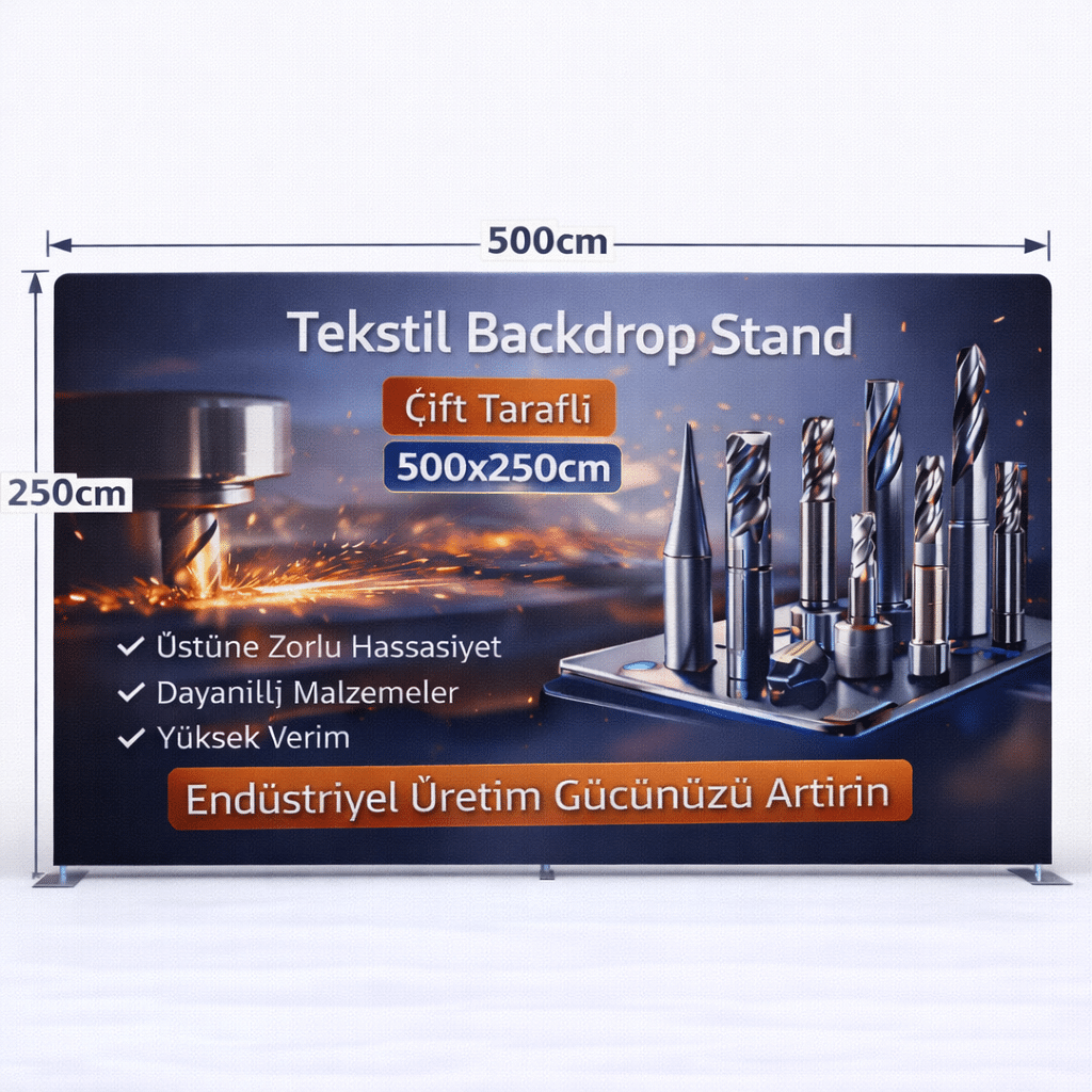 Tekstil Backdrop Stand 500x250cm Düz 5 Tekstil Backdrop Stand 500x250cm Düz