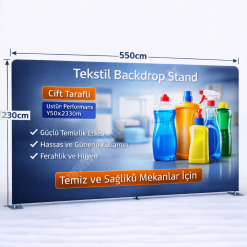 Tekstil Backdrop Stand 550x230cm Düz