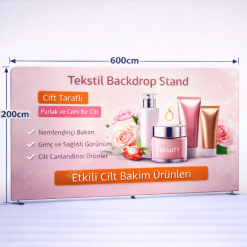 Tekstil Backdrop Stand 600x200cm Düz