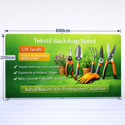 Tekstil Backdrop Stand 600x200cm Düz