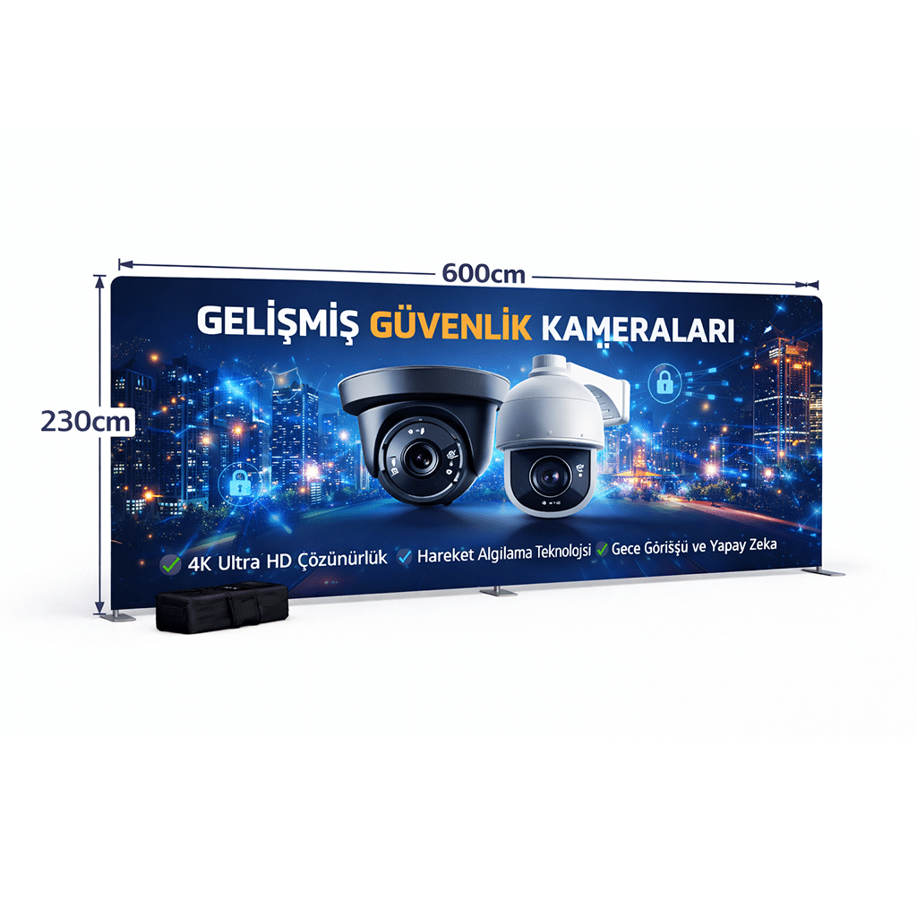 Tekstil Backdrop Stand 600x230cm Düz 2 Tekstil Backdrop Stand 600x230cm Düz