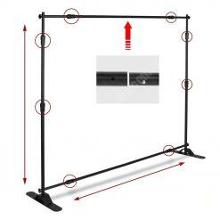 Teleskopik Backdrop Stand 300x240cm – Eko Model 45 Teleskopik Backdrop Stand 300x240cm – Eko Model