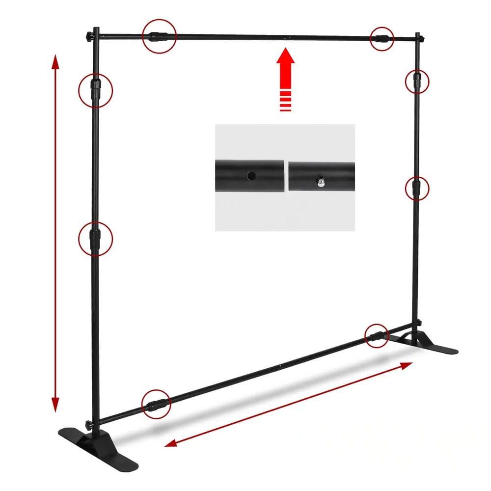 Teleskopik Backdrop Stand 300x240cm – Eko Model 17 Teleskopik Backdrop Stand 300x240cm – Eko Model