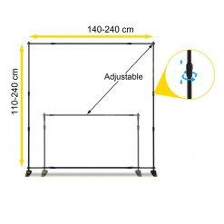 Teleskopik Backdrop Stand 300x240cm – Eko Model 46 Teleskopik Backdrop Stand 300x240cm – Eko Model