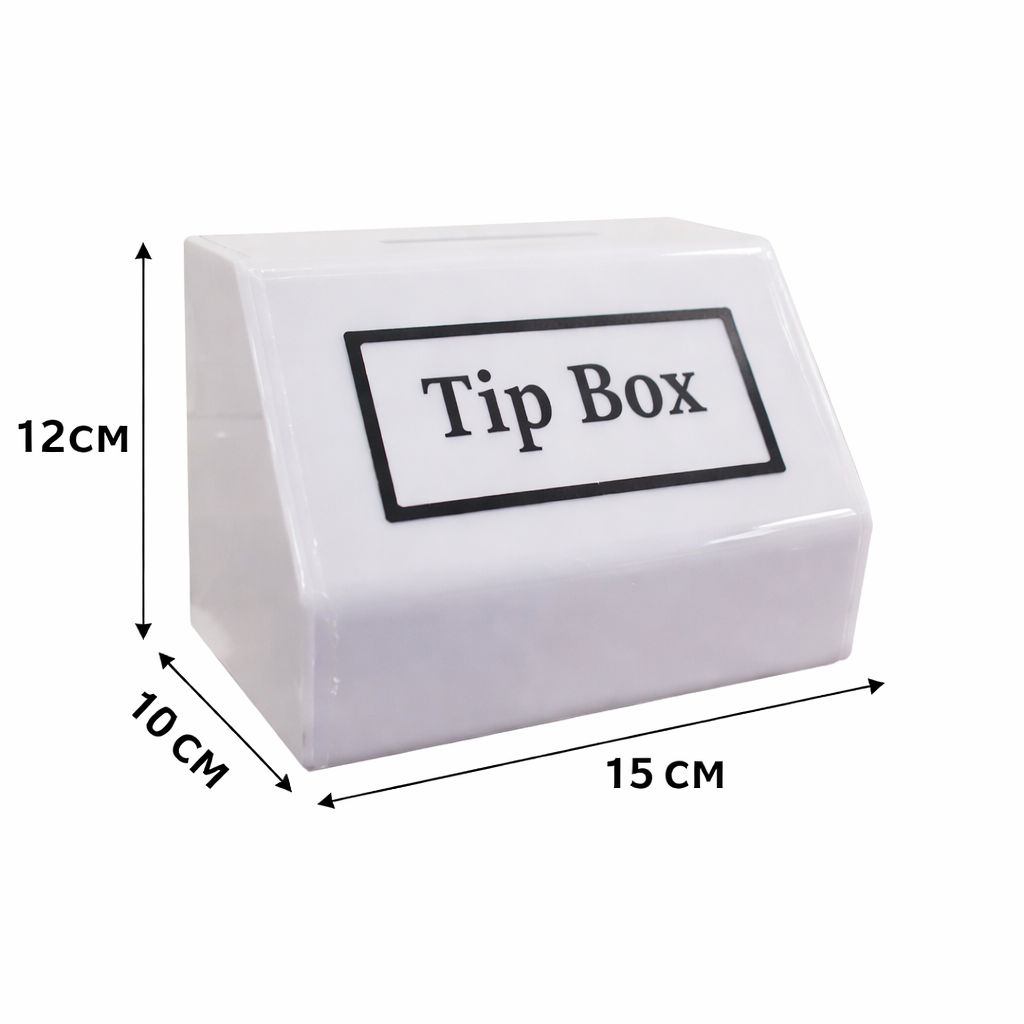 Tipbox – Bahşiş Kutusu Opak Beyaz – 15x10xh12cm