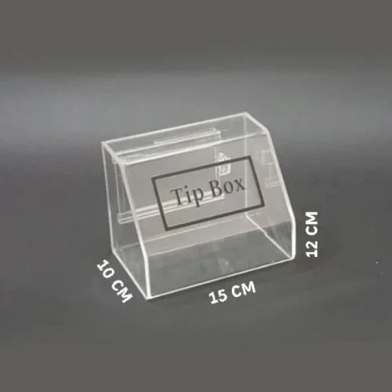 Tipbox – Bahşiş Kutusu Şeffaf – 15x10xh12cm