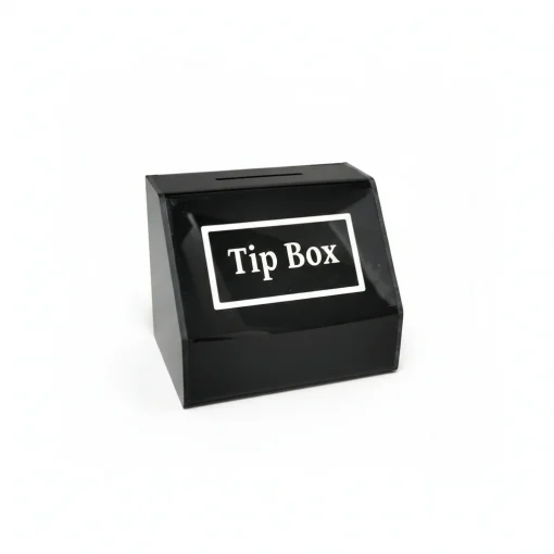 Profesyonel Siyah Tipbox Bahşiş Kutusu – 15x10x12cm