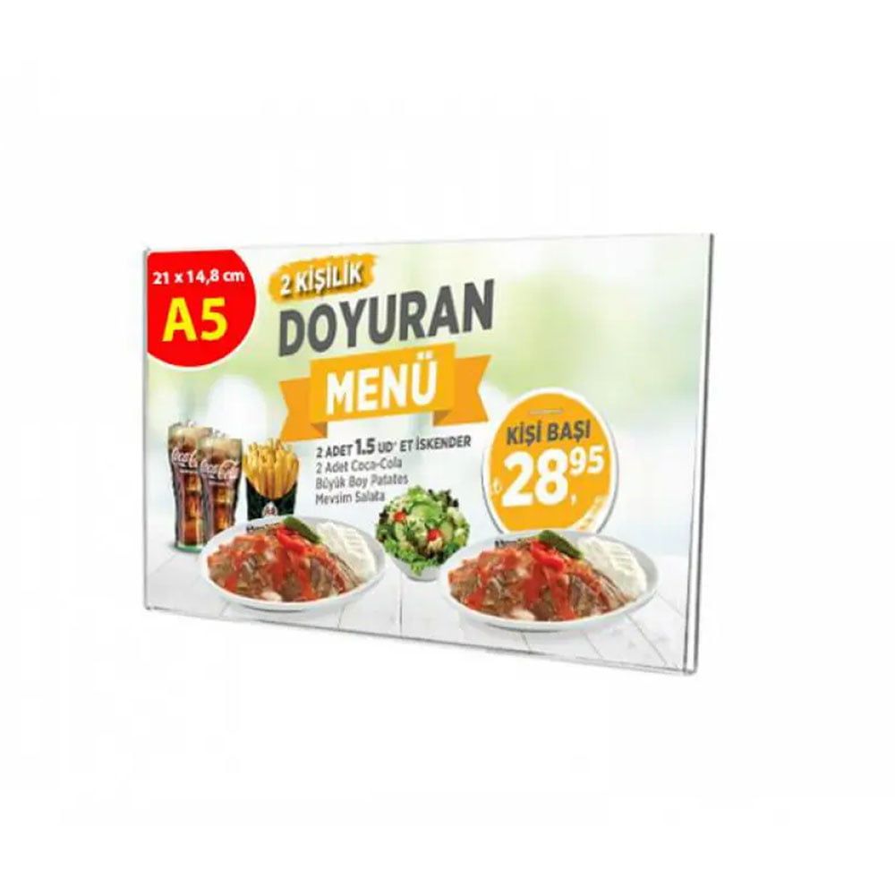 U Tipi Pleksi Föylük/Etiketlik Yatay A5 (15X21cm)