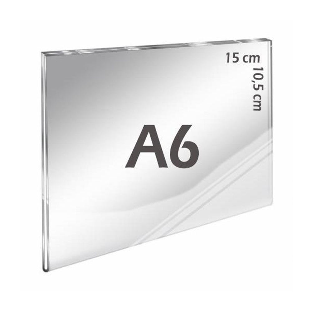 U Tipi Pleksi Föylük/Etiketlik Yatay A6 (10X15cm)