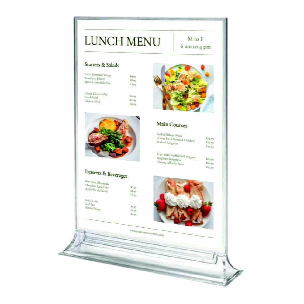 Upright Pleksi Dikey Föylük/Etiketlik A4 (21X30cm)