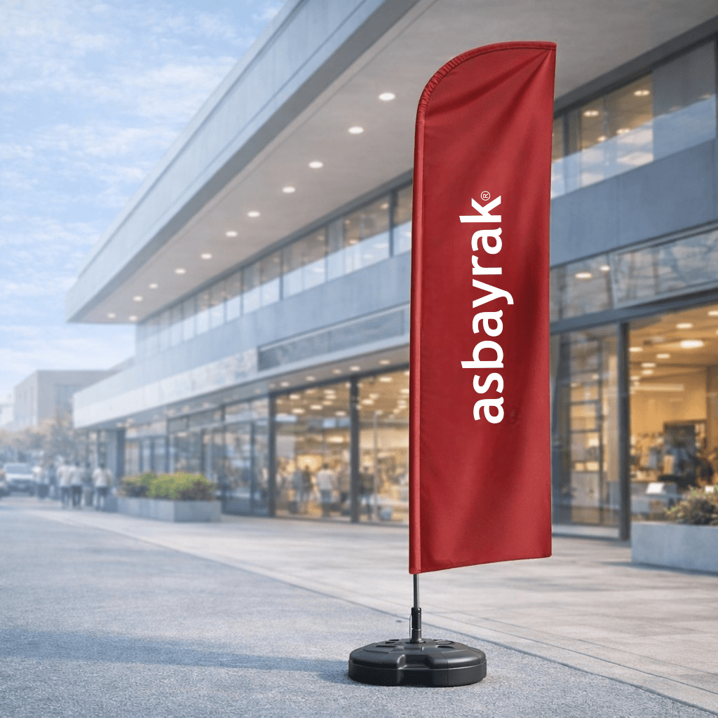 Dubalı Bayrak | Tüm Ölçüler 2 Yelken Bayrak | 75×250 cm