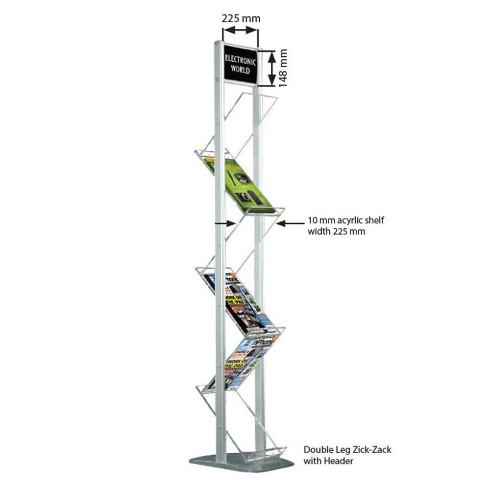 Zig-Zag Broşürlük Çift Ayaklı Alınlıklı