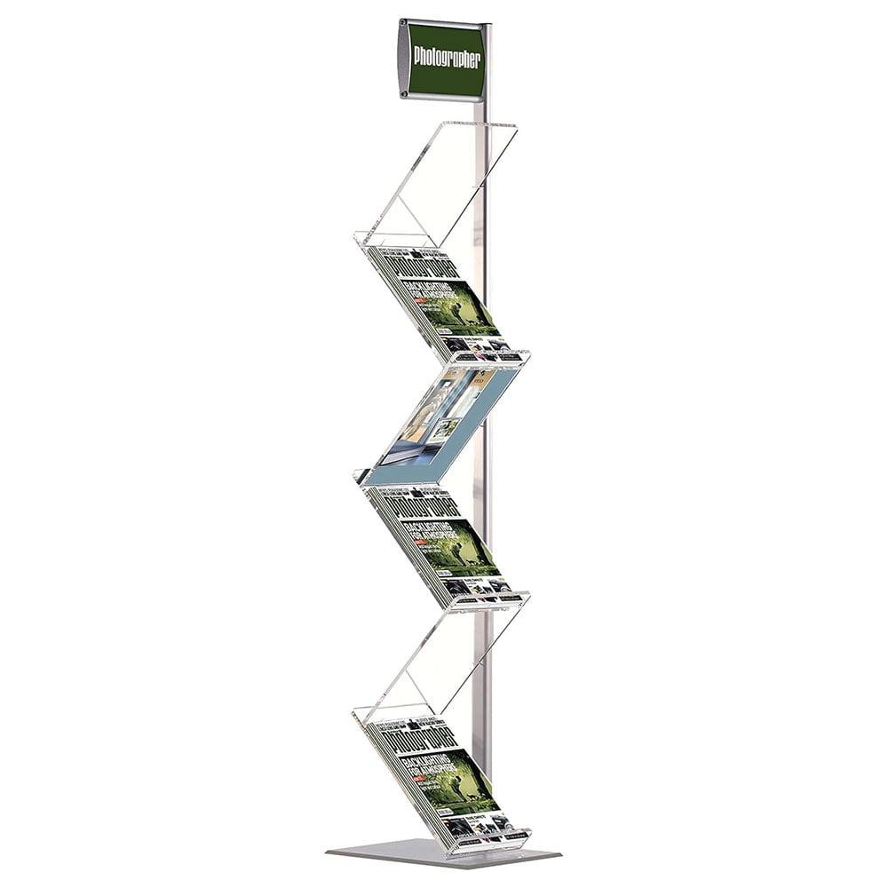 Zig-Zag Broşürlük Tek Ayaklı Alınlıklı