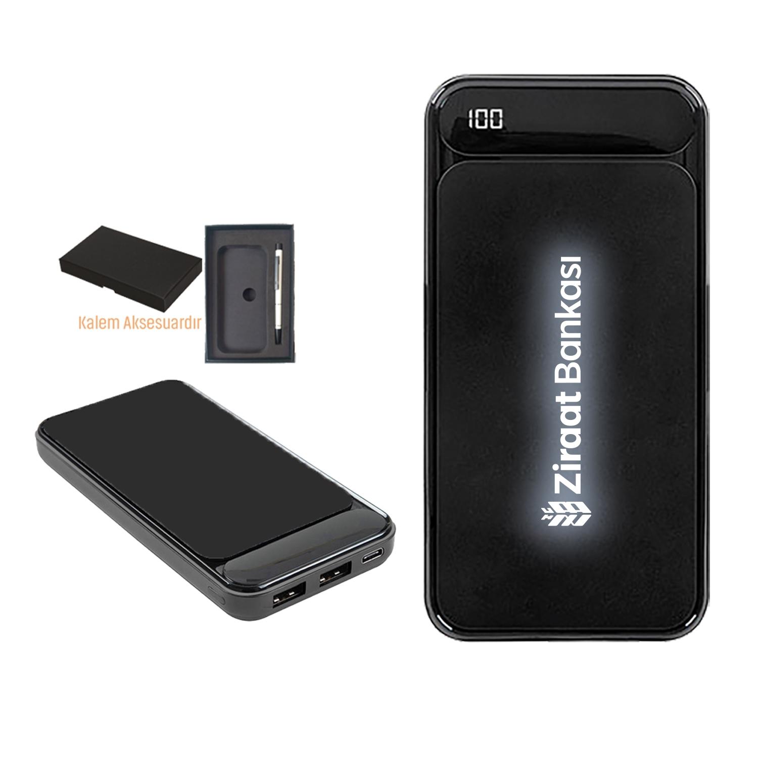 Kauçuk Işık Kazıma Powerbank 10.000 Mah