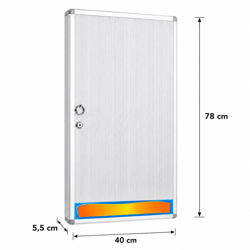 120’li İthal Alüminyum Anahtar Dolabı (40x78x5,5 cm)