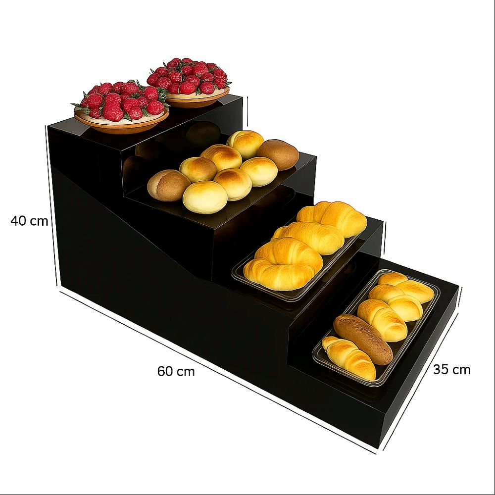 4 Basamaklı Pleksi Stand