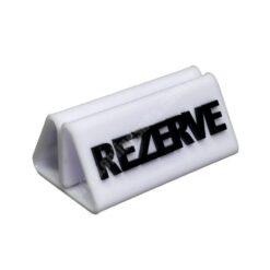 Profesyonel Pleksi Masa Rezerve Standı - Beyaz Siyah