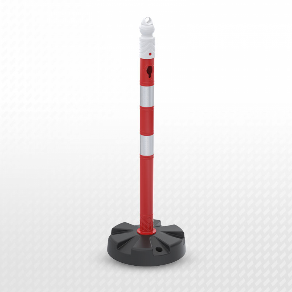Çift Reflektifli Uyarı Dikmesi – 63cm Çap
