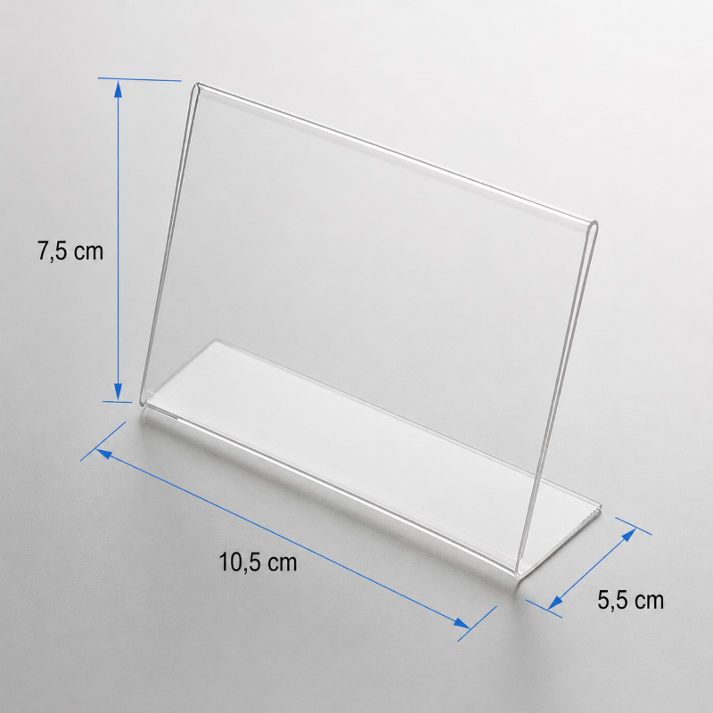 L Tipi Pleksi Föylük Etiketlik Yatay A7 (10.5×7.5cm)