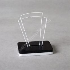 Siyah Beyaz Pleksi Kartlık Stand 5x6x8 cm