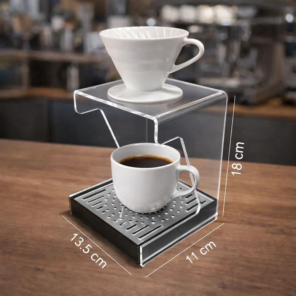Şeffaf Akrilik V60 Kahve Standı 6 Şeffaf Akrilik V60 Kahve Standı