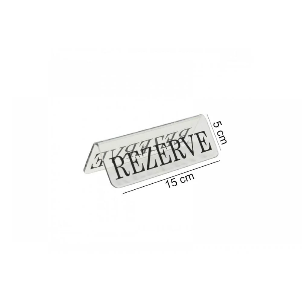 Şeffaf Pleksi Reserved – 15x5x5h