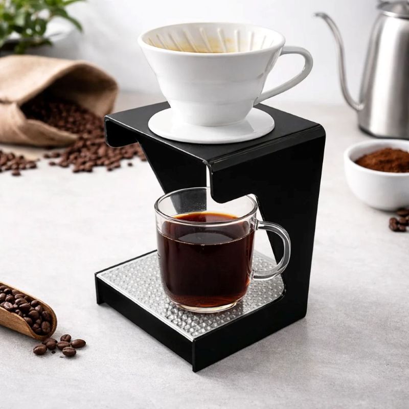 Siyah Akrilik V60 Kahve Standı