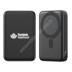 Logolu | Baskılı Bohes Magsafe Wireless PD/3A Işıklı Powerbank