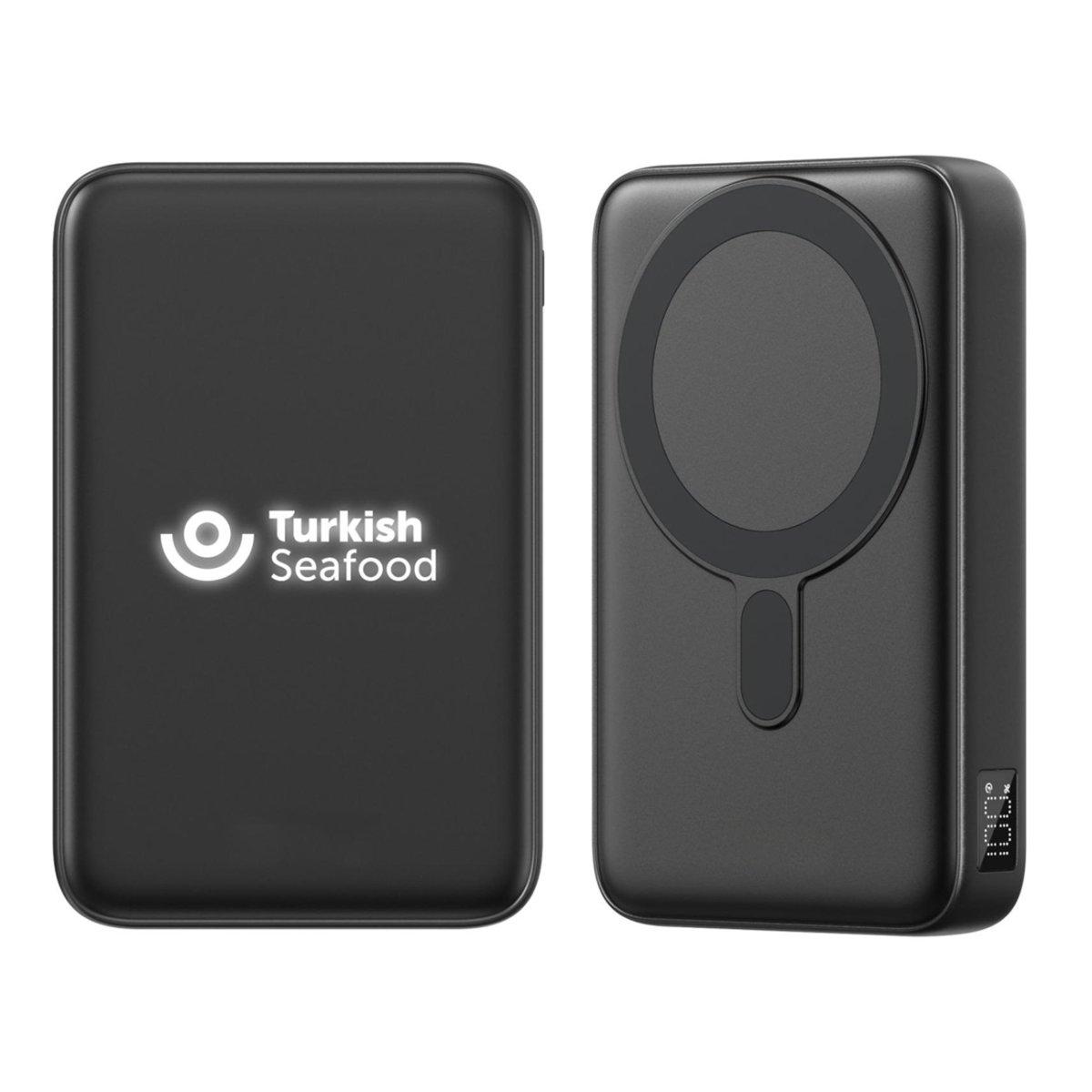 Logolu | Baskılı Bohes Magsafe Wireless PD/3A Işıklı Powerbank 1 Logolu | Baskılı Bohes Magsafe Wireless PD/3A Işıklı Powerbank