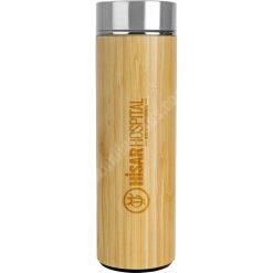 Logolu | Baskılı Emo Bambu 450 ml Termos Matara