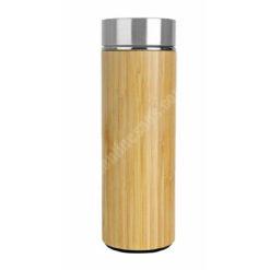 Logolu | Baskılı Emo Bambu 450 ml Termos Matara