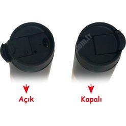 Logolu | Baskılı Karya 450 ml Bambu Termos Bardak