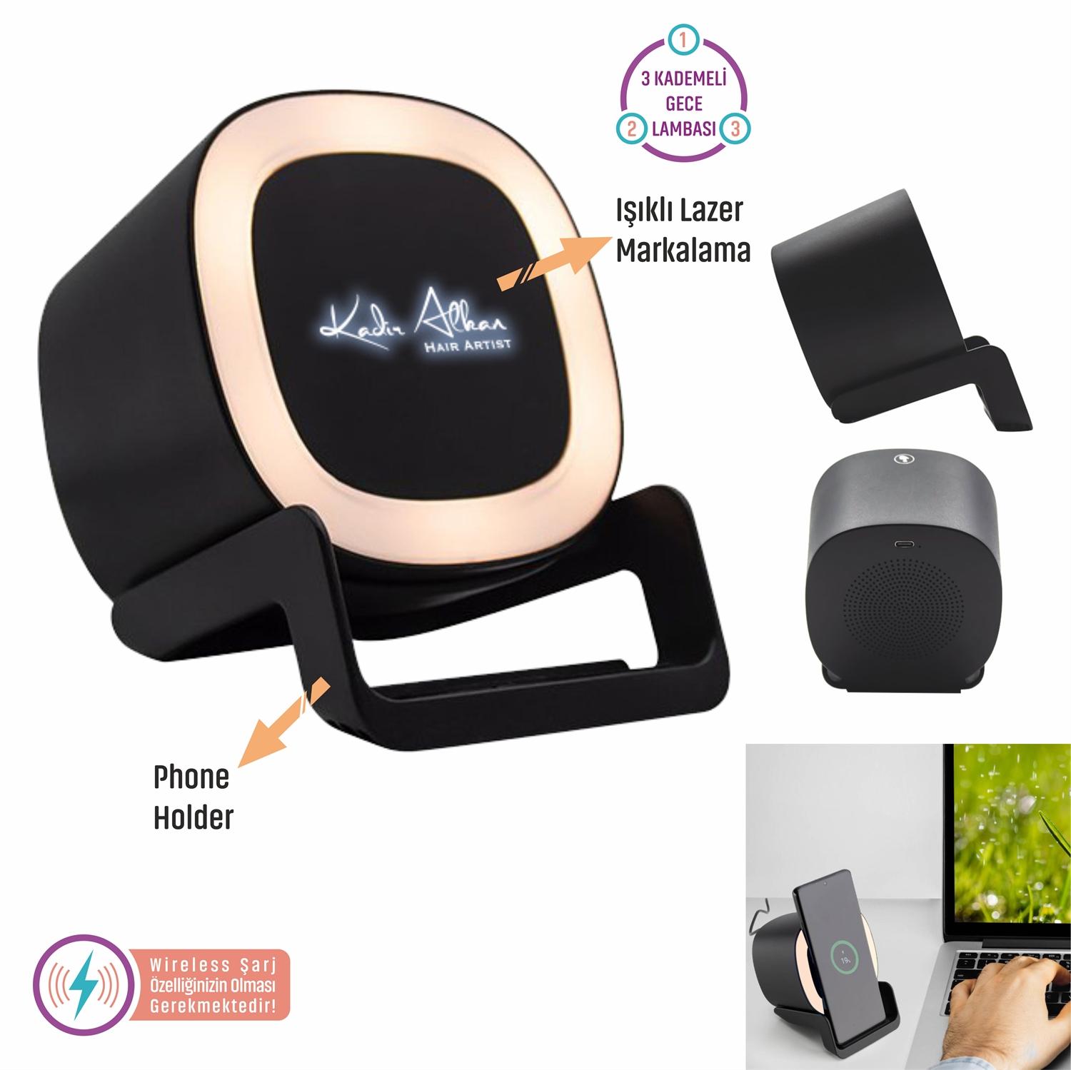 Işıklı Wireless Bluetooth Speaker Şarj Standı