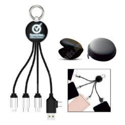Logolu | Baskılı Bento Işıklı Powerbank Kablosu Type-C Girişli & Çantalı