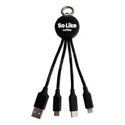 Logolu | Baskılı Işıklı Powerbank Kablosu