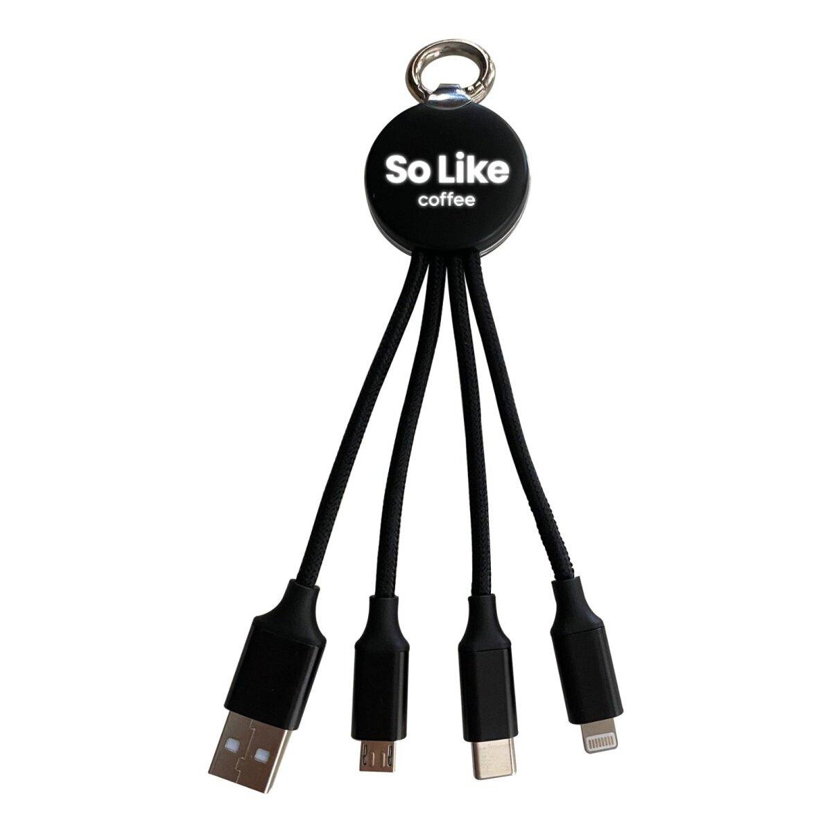 Logolu | Baskılı Işıklı Powerbank Kablosu 2 Logolu | Baskılı Işıklı Powerbank Kablosu