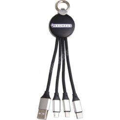 Logolu | Baskılı Işıklı Powerbank Kablosu