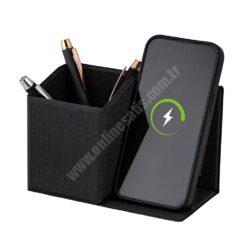 Logolu | Baskılı Kalemlikli Wireless Şarj Cihazı