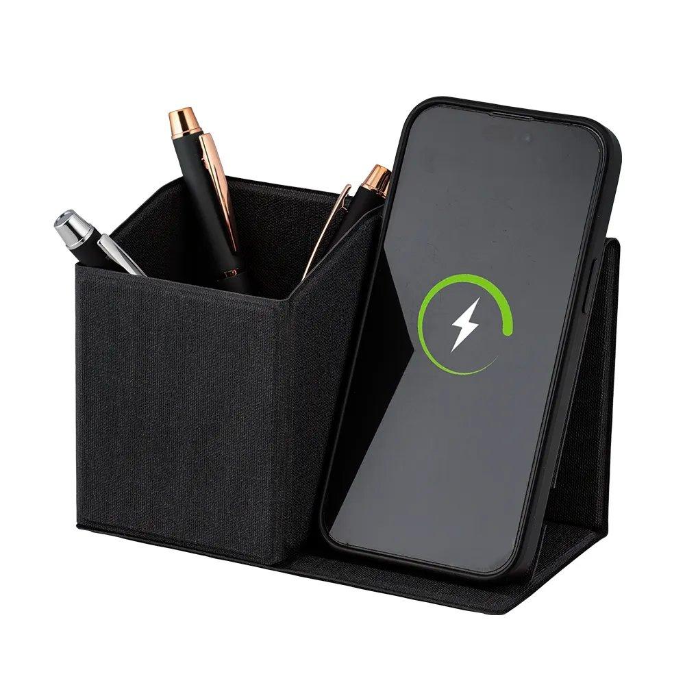 Logolu | Baskılı Kalemlikli Wireless Şarj Cihazı 1 Logolu | Baskılı Kalemlikli Wireless Şarj Cihazı