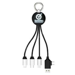 Logolu | Baskılı Selo Işıklı Powerbank Kablosu Type-C Girişli