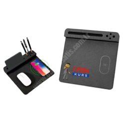 Logolu | Baskılı Solo Mouse Pad Wireless Şarj Cihazı 5 Logolu | Baskılı Solo Mouse Pad Wireless Şarj Cihazı