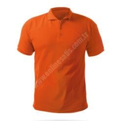Açelya Turuncu XXL Polo Yaka Tişört - L