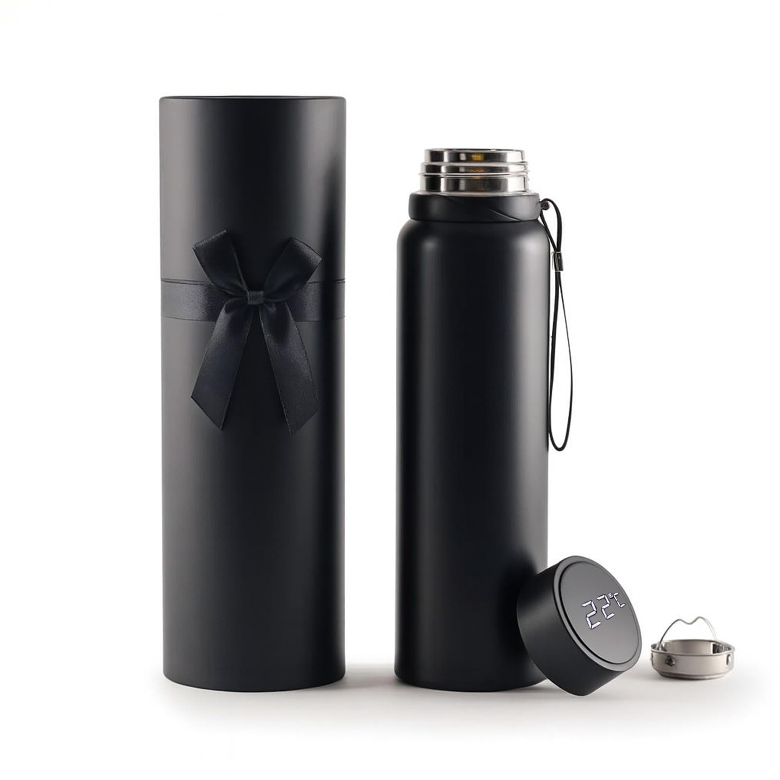 Göynük Siyah 1000 ml Dereceli Termos 1 Göynük Siyah 1000 ml Dereceli Termos