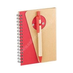 Online Satış -1 24 Toptan Promosyon Geri Dönüşümlü Defter - KIRMIZI
